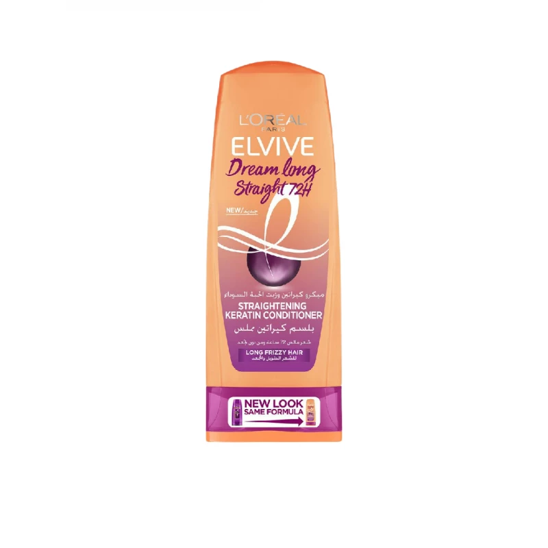 L'Oreal Paris Elvive Straight Keratin Conditioner, 400 Ml - L'Oreal Paris
