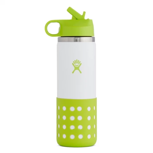 Hydro Flask Kids Wide Mouth Straw Lid & Boot Jungle, 591ml Hydro Flask Kids Wide Mouth Straw Lid & Boot Jungle, 591ml