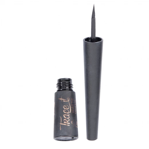 Glam'S Trace It Black Eyeliner Waterproof Long Lasting Eye Definition Makeup Matte Finish - Glam's - Image 2