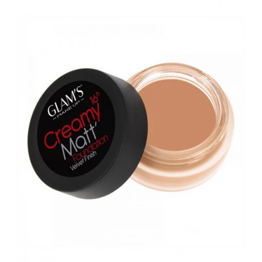 Glam's Creamy Matt Foundation for Oily Skin Soft Honey 244 Medium Coverage 30ml Makeup - Glam's - Image 2