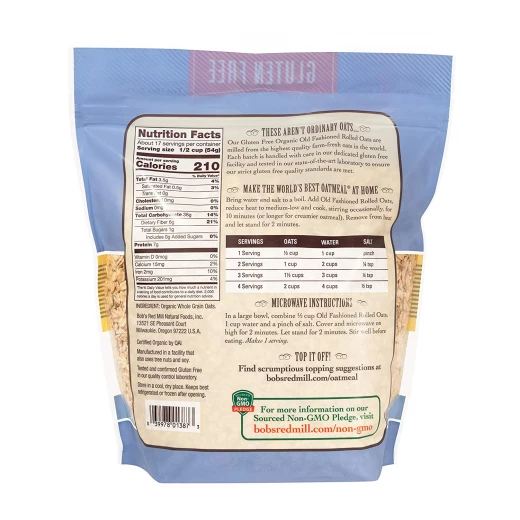 Bob's Red Mill Gluten Free Organic Old Fashioned Rolled Oats, 907gram - Bob's Red Mill - Image 6
