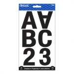 Bazic Black Color Alphabet & Numbers Stickers - Bazic