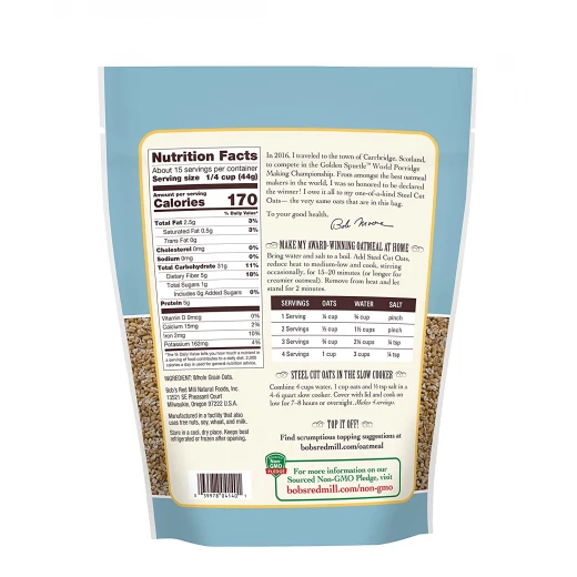 Bob's Red Mill steel Cut Oats, 680g - Bob's Red Mill - Image 5