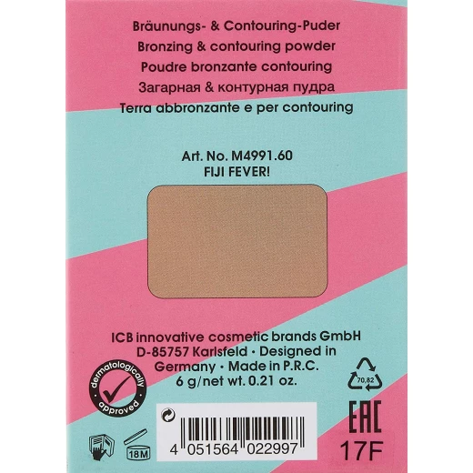 Misslyn Fiji Fever Bronzing Contouring Powder Natural Sun Kissed Glow Makeup with Mirror - Misslyn - Image 4