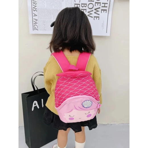 حقيبة ظهر بنات جميلة ، باللون الزهري - Image 3
