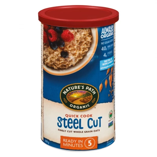 Nature's Path Organic Quick Cook Steel Cut Oat, 680gram Nature's Path Organic Quick Cook Steel Cut Oat, 680gram