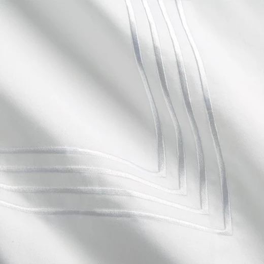 Nova Home Cruise Duvet Cover Set, Cotton, 600 Thread Count, White Color, King Size - Nova Home - Image 2