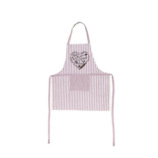 Nova home flora design kitchen apron, poly cotton, pink color - Nova Home - Image 2