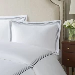 Nova Home Cruise Pillow Sham, Cotton, 2 Pieces Set, White & Grey Color - Nova Home