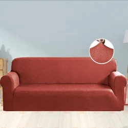 Nova home perfect fit stretch sofa cover, 2 seats, brick color