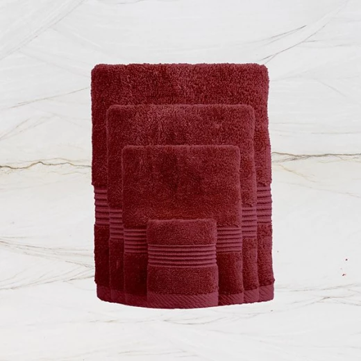 Nova home pretty collection towel, cotton, burgundy color, 40*60 cm - Nova Home - Image 3