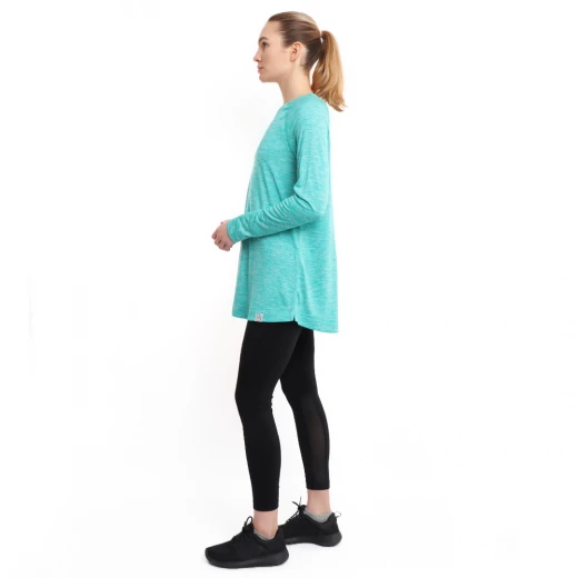 RB Women's Long Sleeve Training Top, Medium Size, Earth Green Color - RB - Image 4