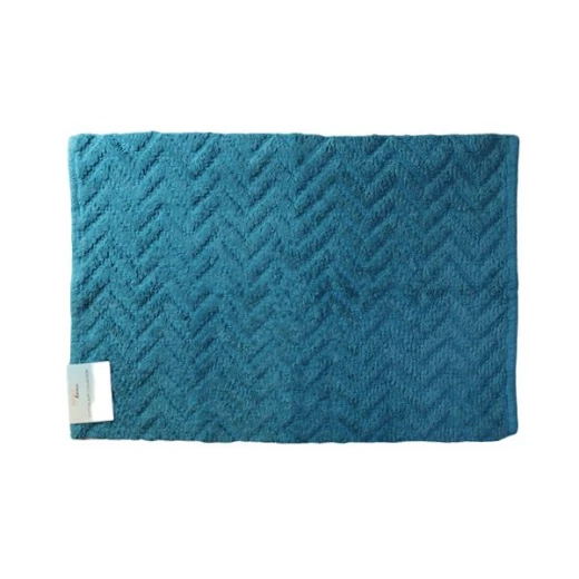 Nova Home Alps Bath Mat, Cotton, Petrol Color