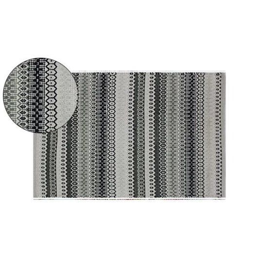 Nova Home Cirrus Woven Rug, Cotton, Grey Color, 120*180 CM Nova Home Cirrus Woven Rug, Cotton, Grey Color, 120*180 CM
