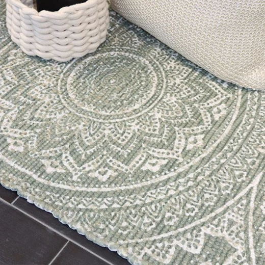 قطعة سجاد محبوكة مع تسلز, بولي قطن, باللون الرمادي, 60*90 سم من نوفا هوم - نوفا هوم - Image 2