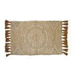 Nova home ester woven rug with tassels, poly cotton, gold color, 70*140 cm - Nova Home