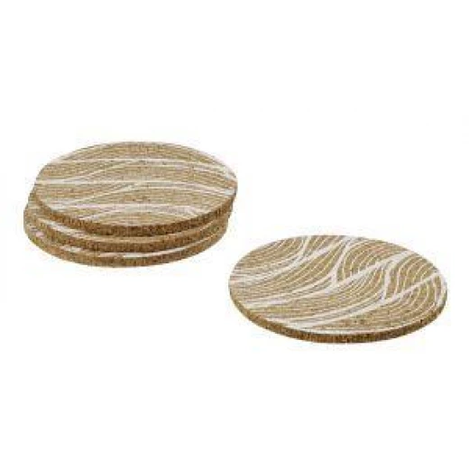 Fackelmann Eco Glass Coaster, 4 Pieces, 9 Cm - Fackelmann - Image 2