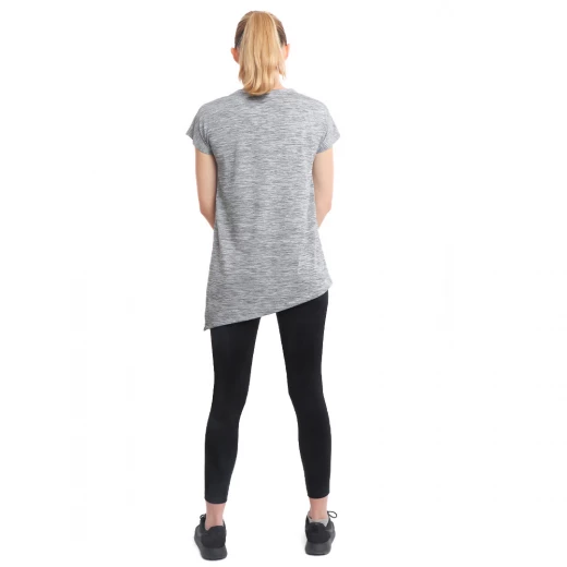 RB Women's Side High-Low T-Shirt, Medium Size, Striped Black & White Color - RB - Image 3