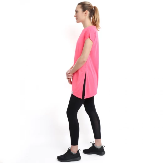 RB Women's Side High-Low T-Shirt, Small Size, Pink Color - RB - Image 2