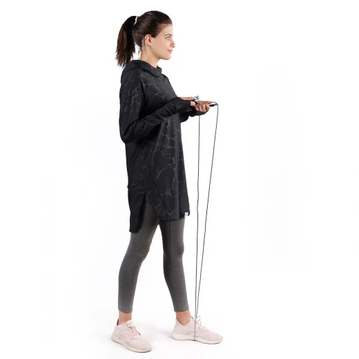 RB Women's Mid-length Running Hoodie, Large, Marable Black - RB - Image 2