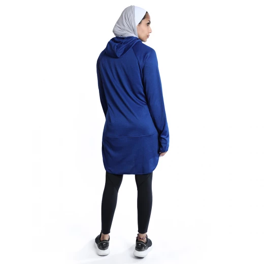 RB Women's Mid-length Running Hoodie, Large Size, Royal Blue Color - RB - Image 3
