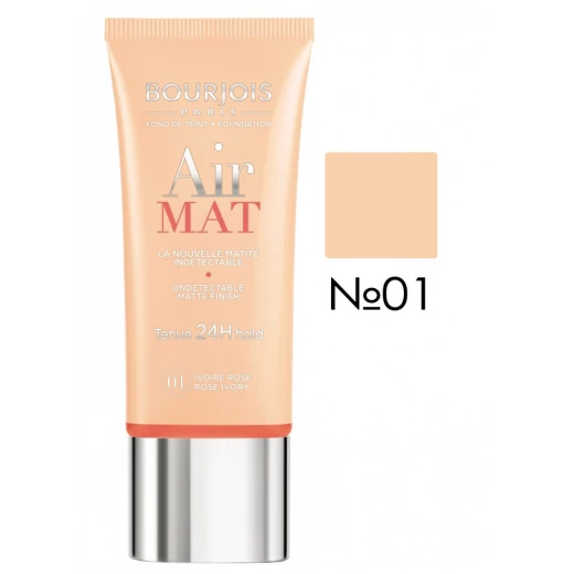 Bourjois Paris Air Mat 24 Hour Foundation, Ivory Color, 30 Ml, Number 01 - Bourjois Paris - Image 4
