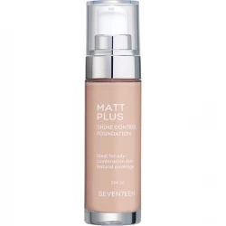 Seventeen Matt Plus Foundation Beige 00 for Oily Skin 30ml Long Lasting Flawless Coverage Makeup
