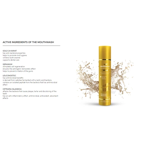 Dentissimo Gold Whitening Mouthwash for Teeth, 250 Ml - Dentissimo - Image 5