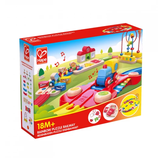 Hape Rainbow Puzzle Railway - Hape - Image 2