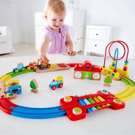 Hape Rainbow Puzzle Railway - Hape - Image 4
