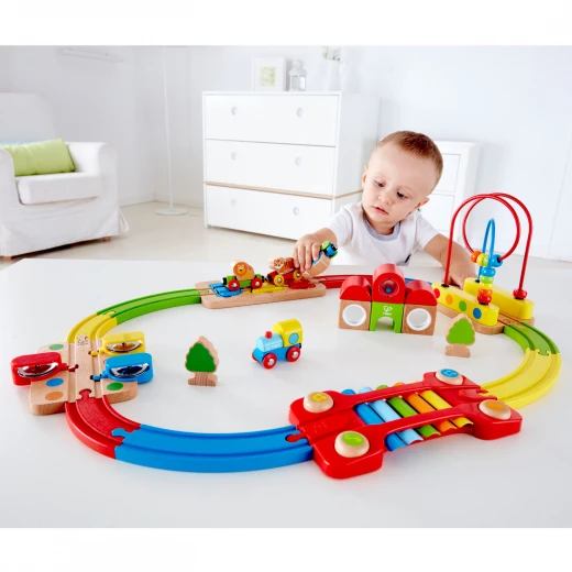 Hape Rainbow Puzzle Railway - Hape - Image 6