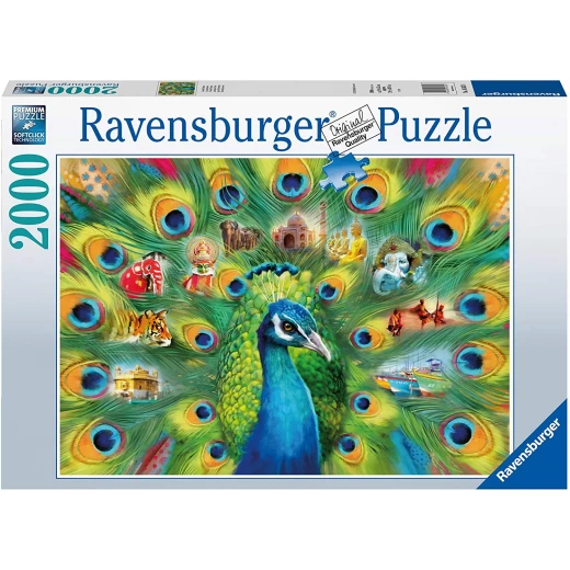 Ravensburger Puzzle Land of the Peacock, 2000 Pieces Ravensburger Puzzle Land of the Peacock, 2000 Pieces