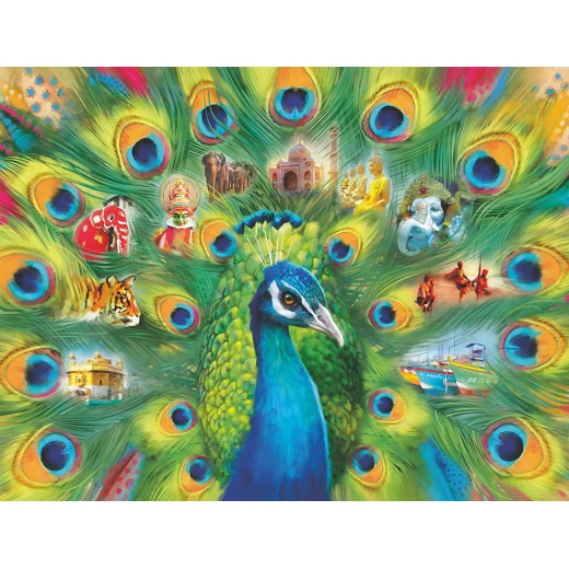 Ravensburger Puzzle Land of the Peacock, 2000 Pieces - Ravensburger - Image 2