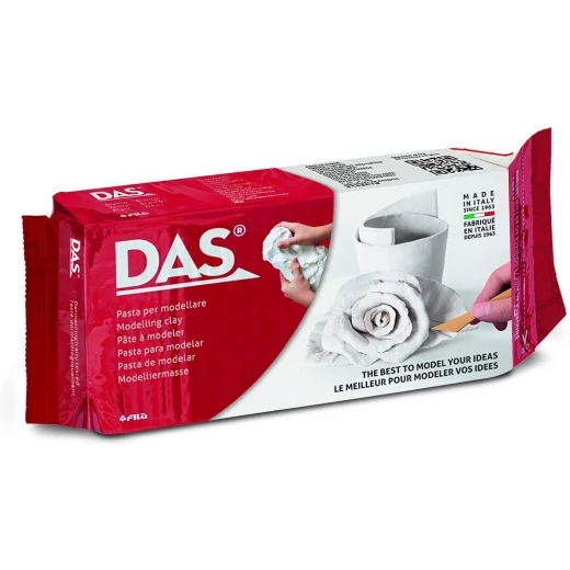 DAS White Air Dry Modeling Clay 500g Non-Toxic Sculpting Paste for Crafts, Kids, DIY Art Projects & Clay Modeling No Baking Required DAS White Air Dry Modeling Clay 500g Non-Toxic Sculpting Paste for Crafts, Kids, DIY Art Projects & Clay Modeling No Baking Required