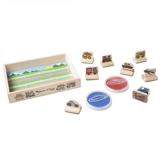 Melissa & Doug My First Wooden Stamp Set, Vehicles Design - Melissa &amp; Doug - Image 3