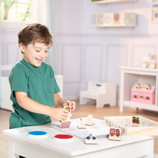 Melissa & Doug My First Wooden Stamp Set, Vehicles Design - Melissa &amp; Doug - Image 4