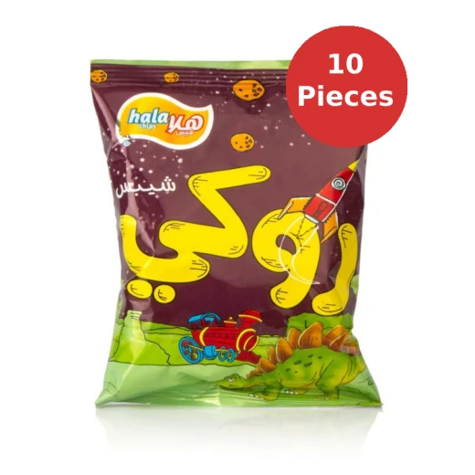 شيبس بنكهة الحار 22 جرام, 10 قطع من هلا روكي