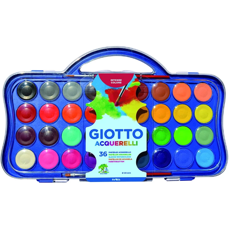 Giotto Water Color, 36 Colors - Giotto