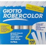 Giotto Robercolor Chalk, White, Pack of 100 - Giotto