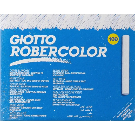 Giotto Robercolor Chalk, White, Pack of 100 - Giotto - Image 2