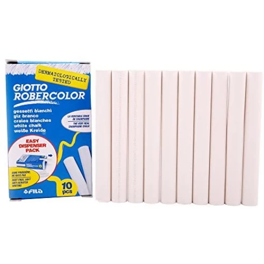 Giotto Robercolor Chalk, White , Pack of 10 - Giotto - Image 3