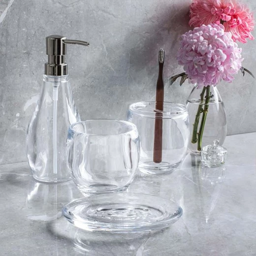 Umbra droplet liquid soap dispenser, 280 ml, clear - Umbra - Image 4