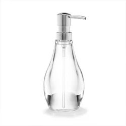 Umbra droplet liquid soap dispenser, 280 ml, clear
