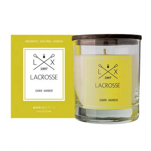 Ambientair lacrosse scented candle, dark amber scent, 200 gram Ambientair lacrosse scented candle, dark amber scent, 200 gram