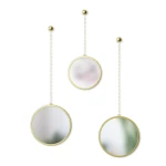 Umbra round shape mirror, set of 3 pieces, gold - Umbra