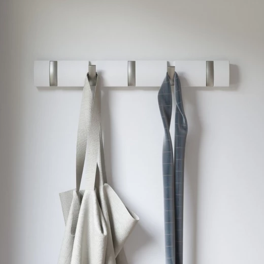 Umbra Flip Hooks Wall Rail, White Color - Umbra - Image 2
