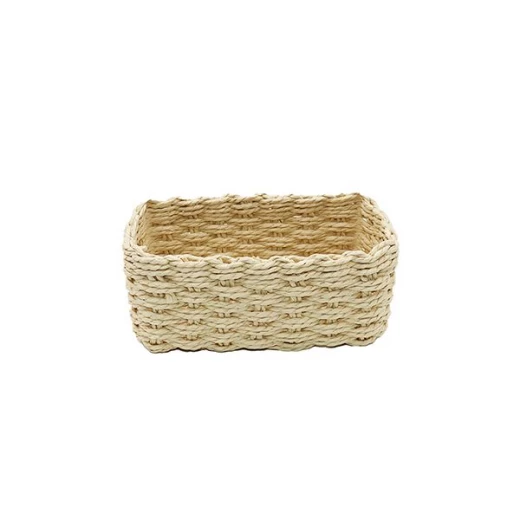 Weva stack faux rattan storage basket set, ivory color, 3 pieces - Weva - Image 2