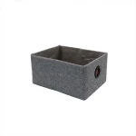 Weva hammer foldable textile storage basket, 19x26x13 cm, grey - Weva