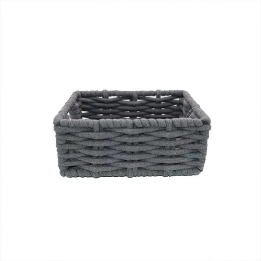 Weva reader cotton storage basket, charcoal - Weva - Image 2