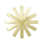 Umbra Ribbonwood Wall Clock, Gold Color - Umbra